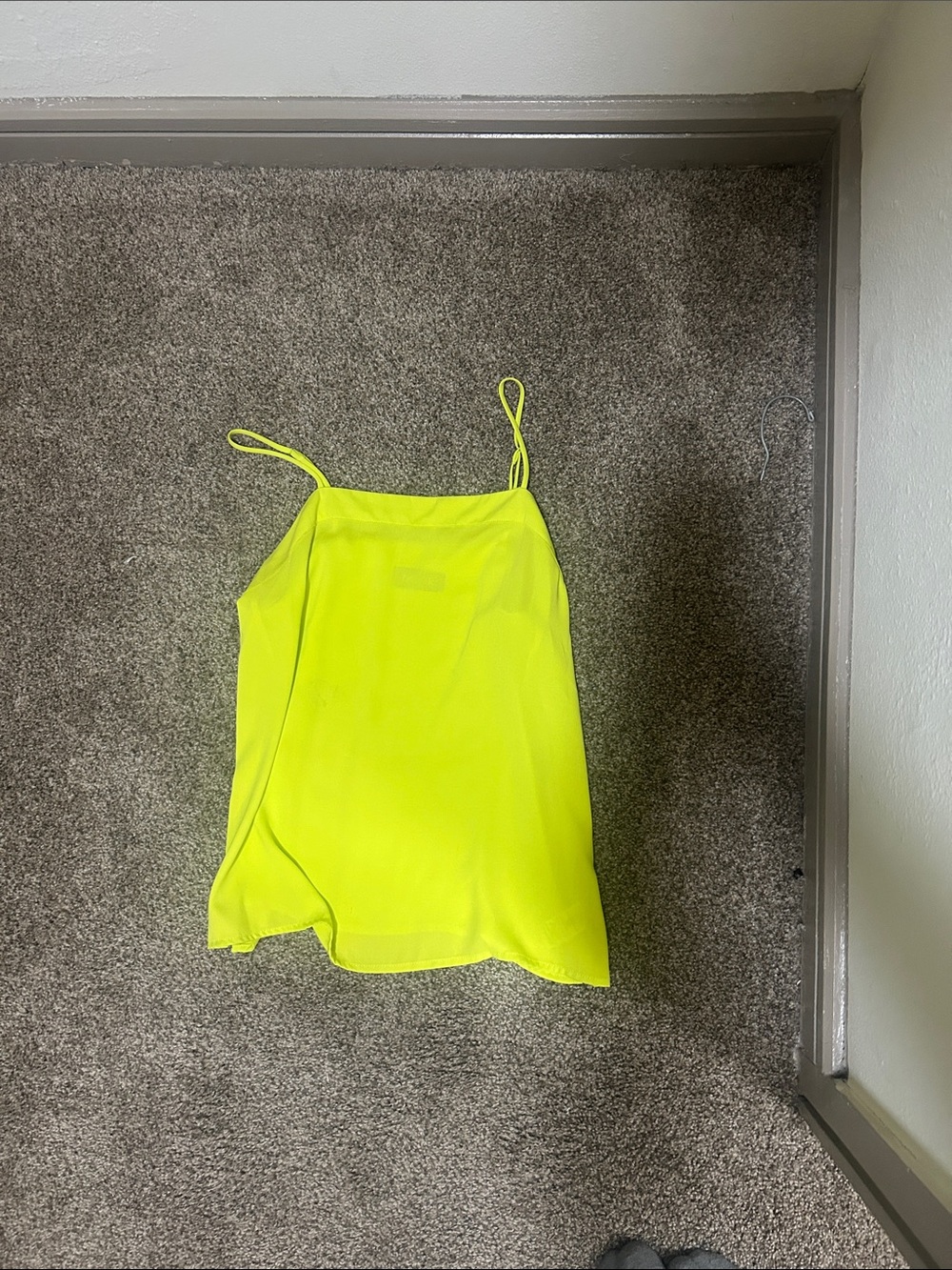 fab'rik Neon Yellow Spaghetti Strap Tank top